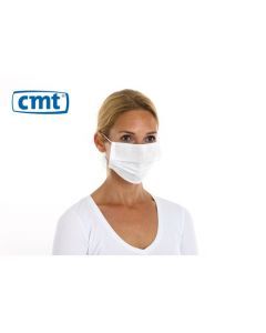 CMT pp non woven mondmasker 3-laags, Wit, 50st/dispenser